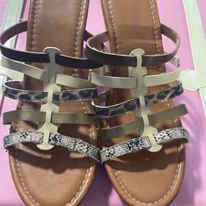 Lane Bryant Multi-Color Strappy Sandals